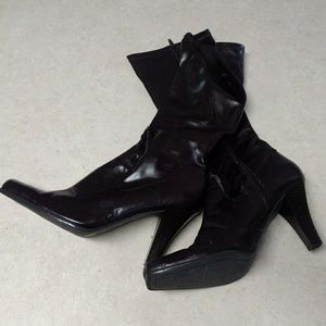 Brown Pleather Knee High Boots | Merona